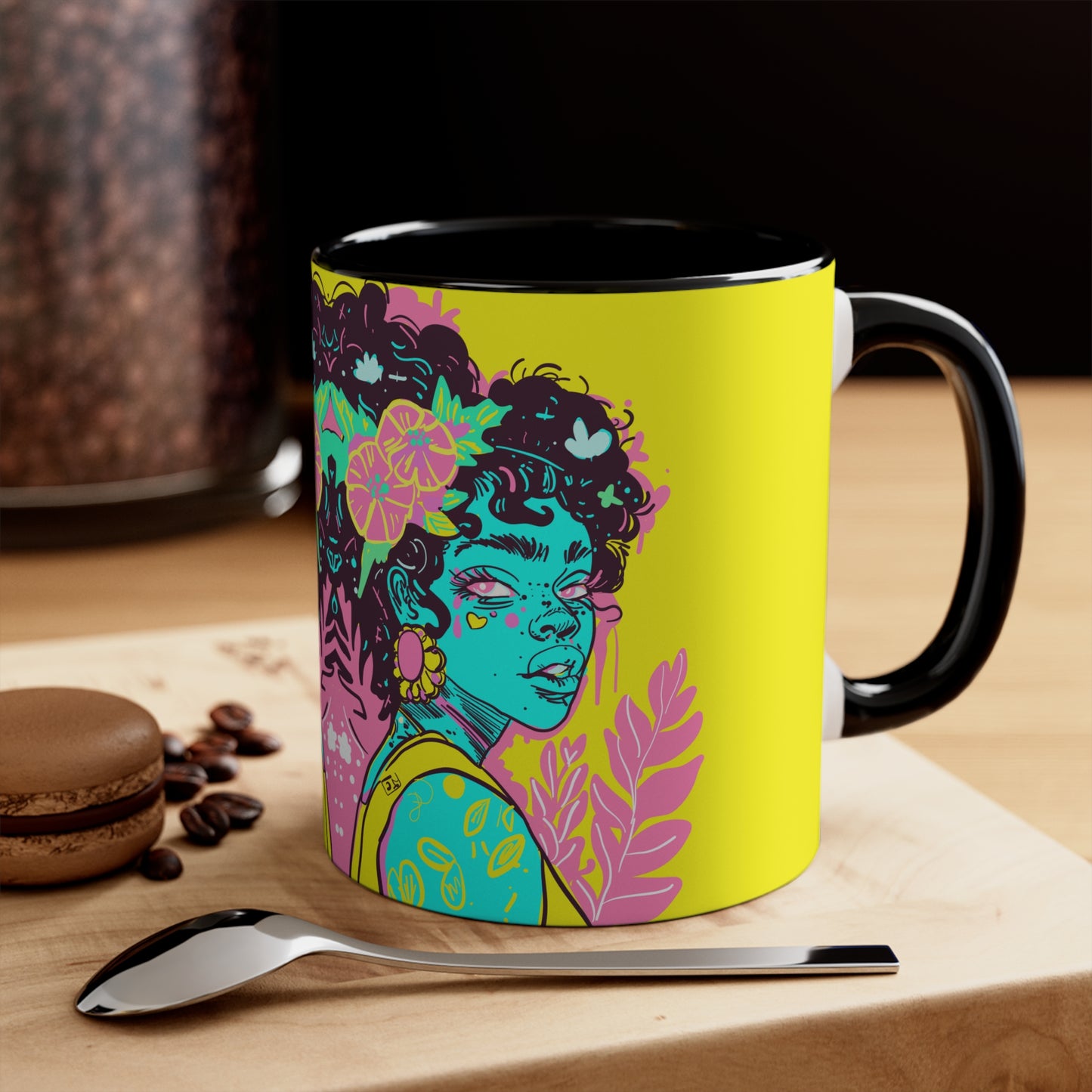 Cyan Sunbeam Accent Coffee Mug, 11oz