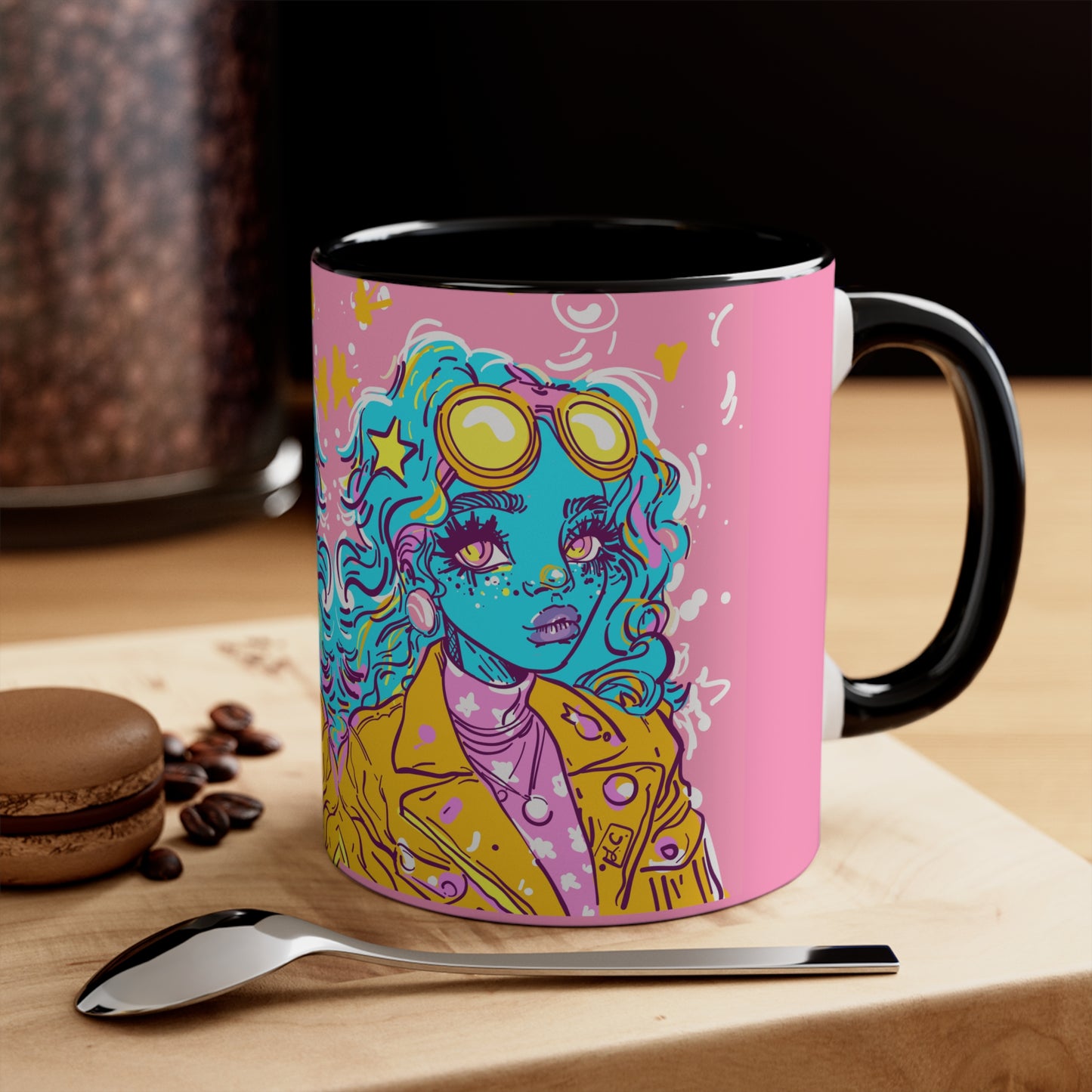 Retro Radiance Accent Coffee Mug, 11oz