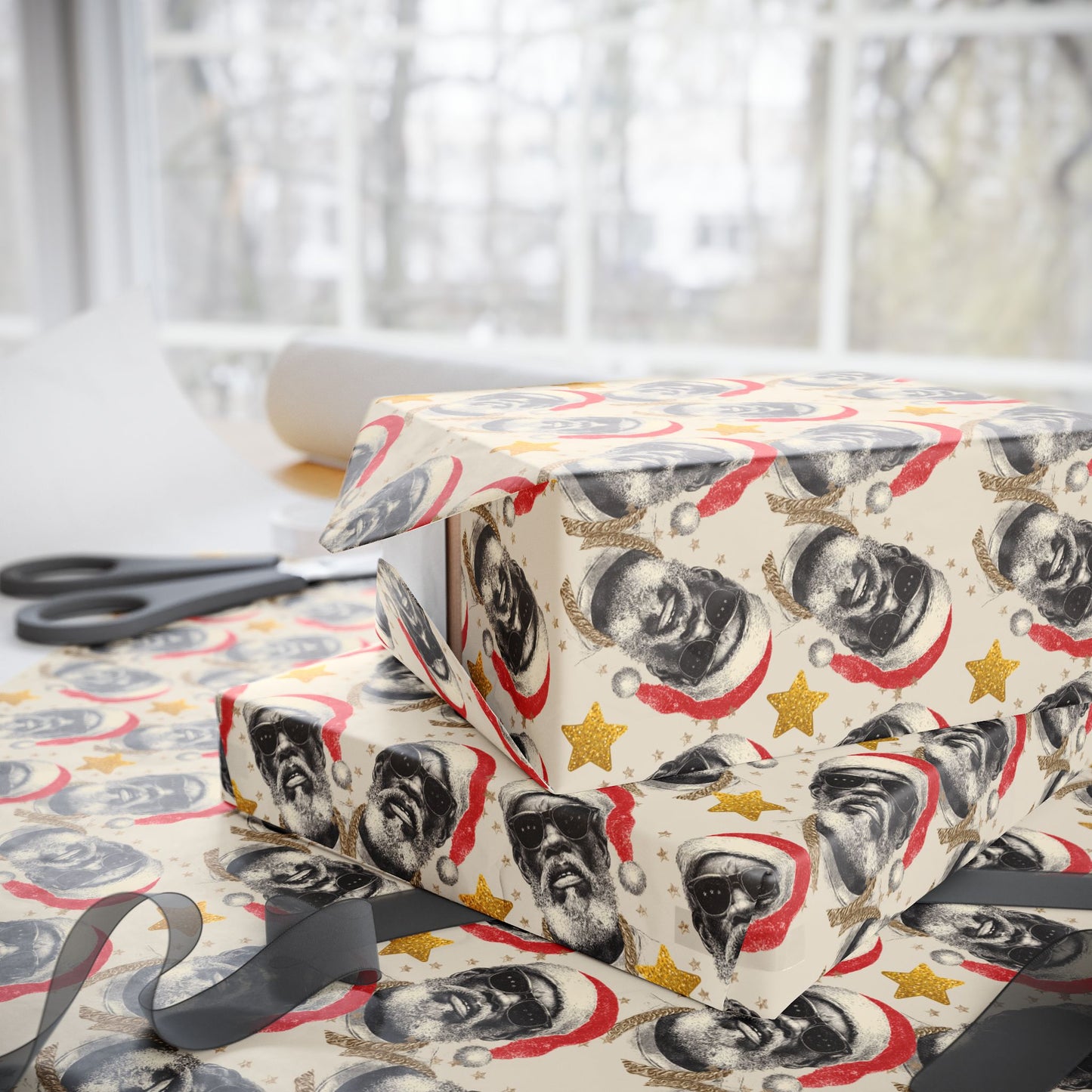 Santa Rapper Wrapping Papers