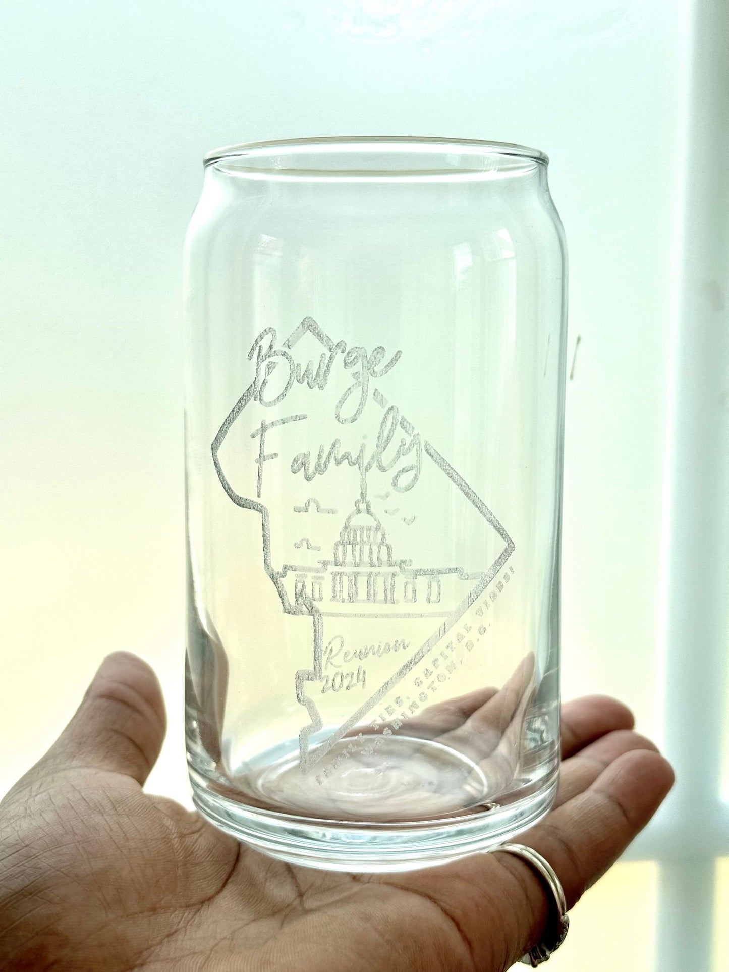 Custom Engraved Glass Cup Set (4 cups) - CosmicMedium