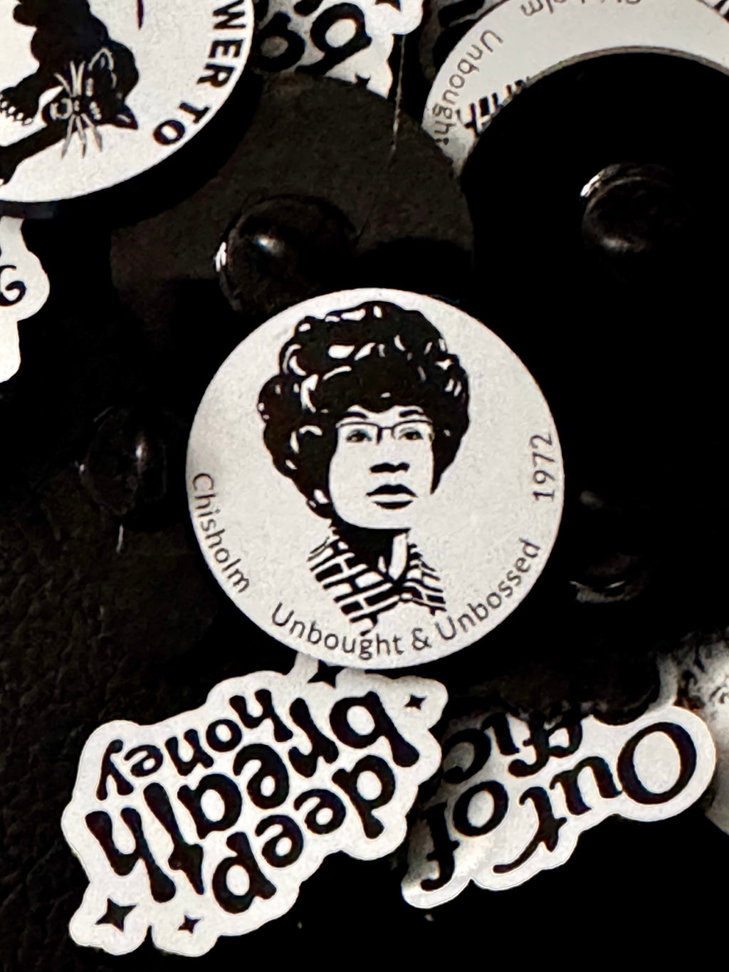 Unbought and Unbossed Lapel Pin and Brooch