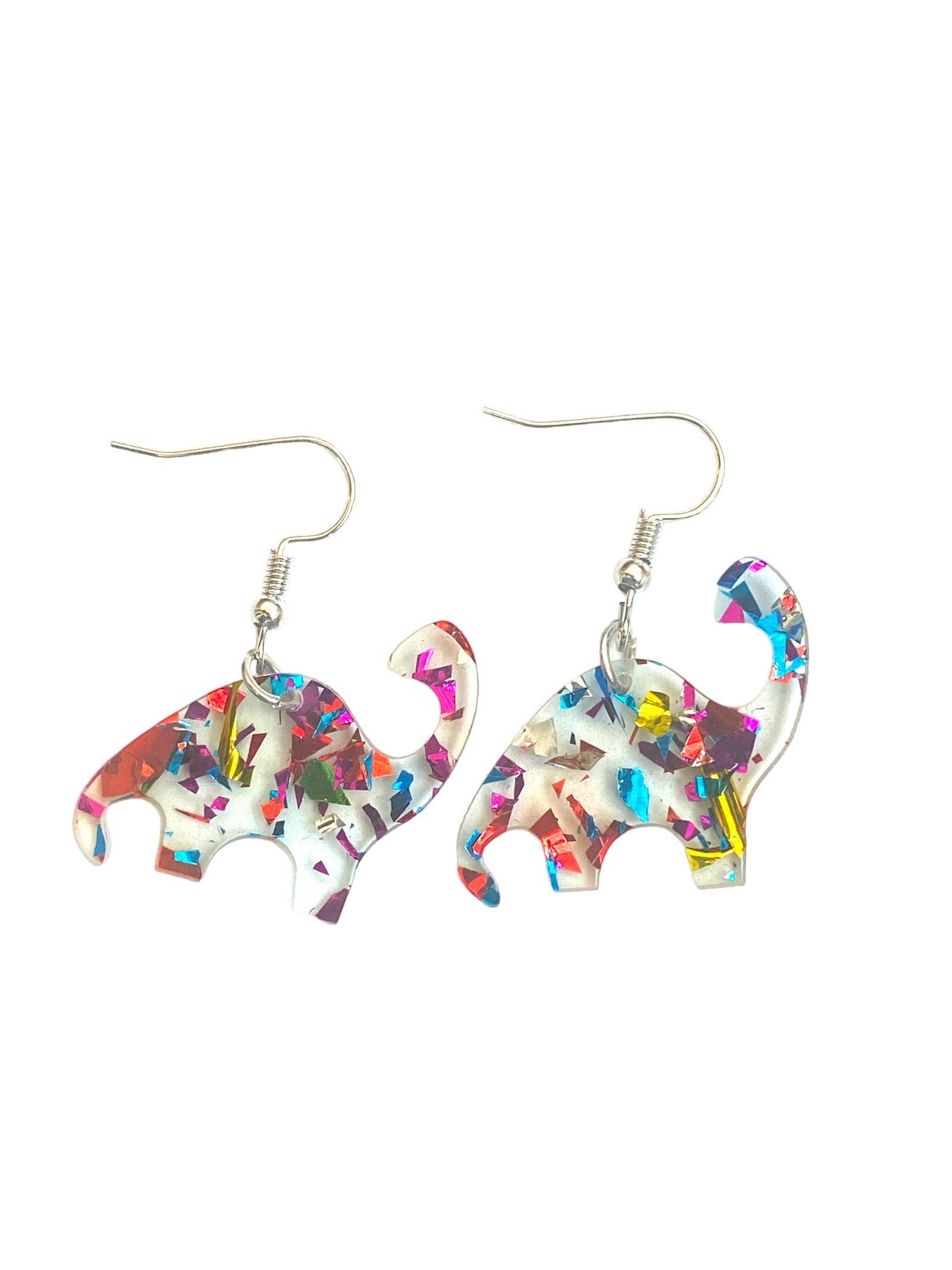 Dinosaur Confetti Earrings - CosmicMedium