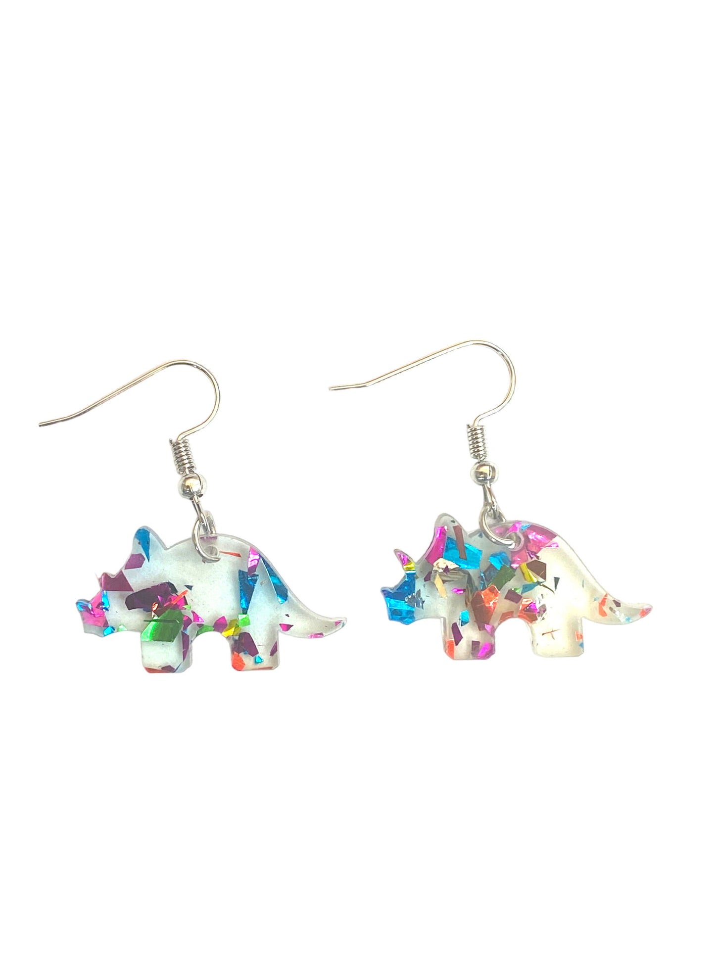 Dinosaur Confetti Earrings - CosmicMedium