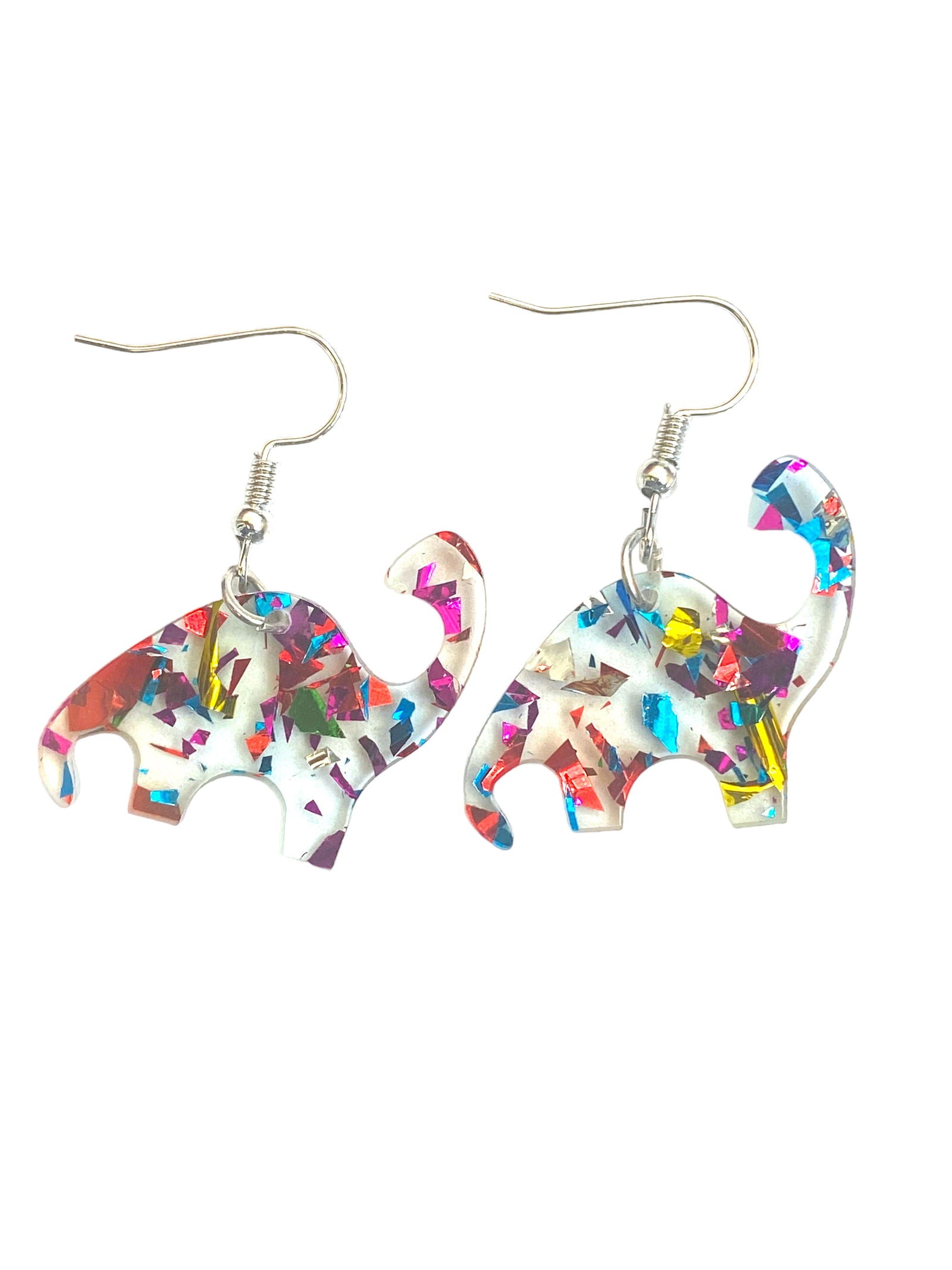 Dinosaur Confetti Earrings - CosmicMedium