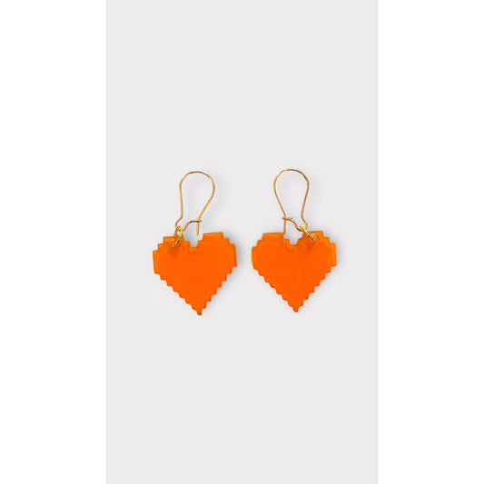 Heart 2-bit Acrylic Earrings - CosmicMedium