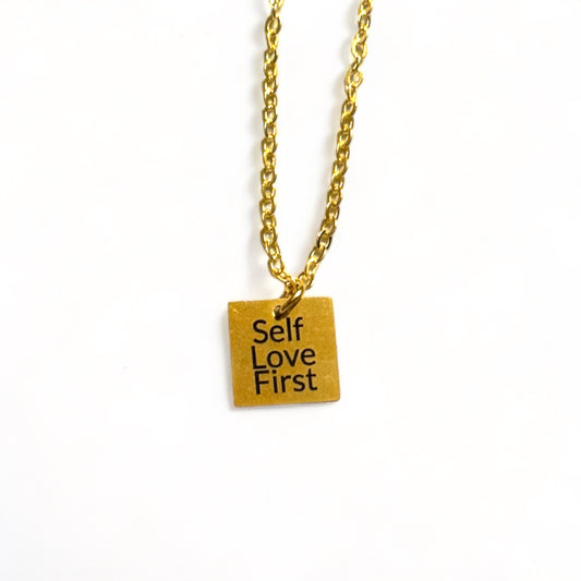 Self Love First Gold Charm Necklace