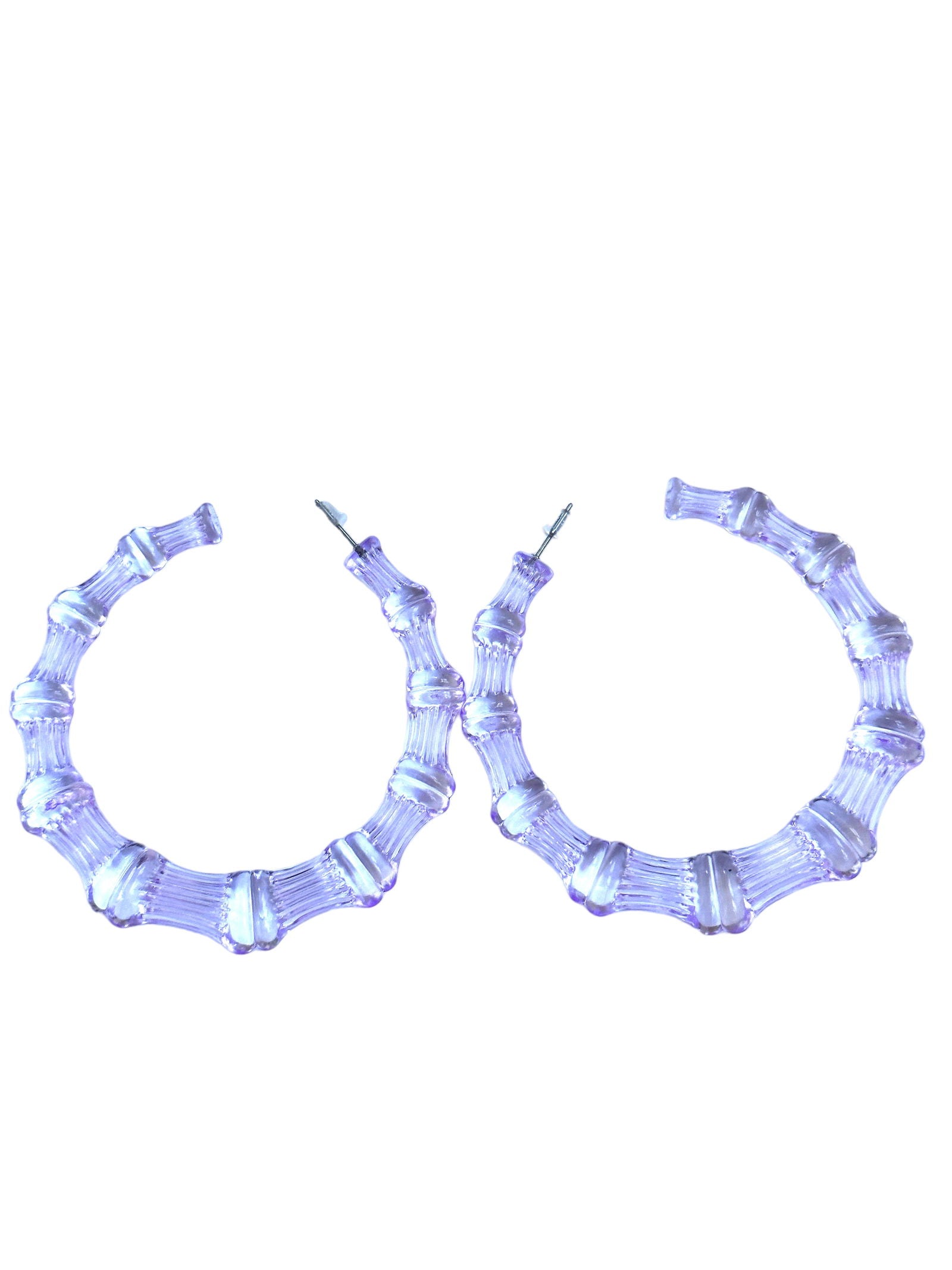 Ice Bamboo Earrings (circular) - CosmicMedium