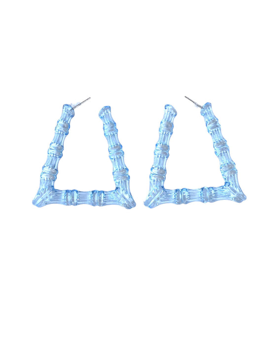 Ice Bamboo Earrings (rectangle) - CosmicMedium