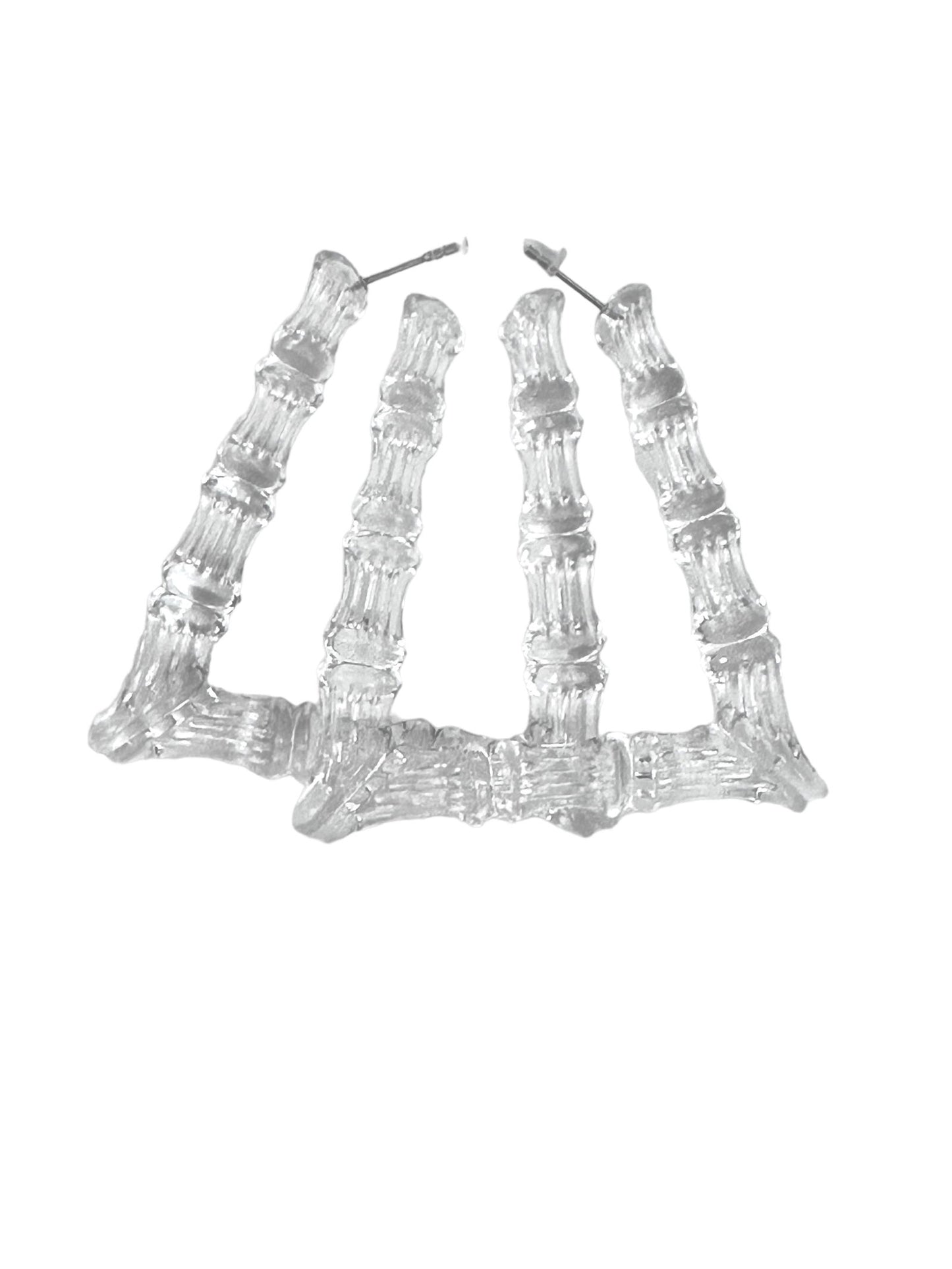 Ice Bamboo Earrings (rectangle) - CosmicMedium