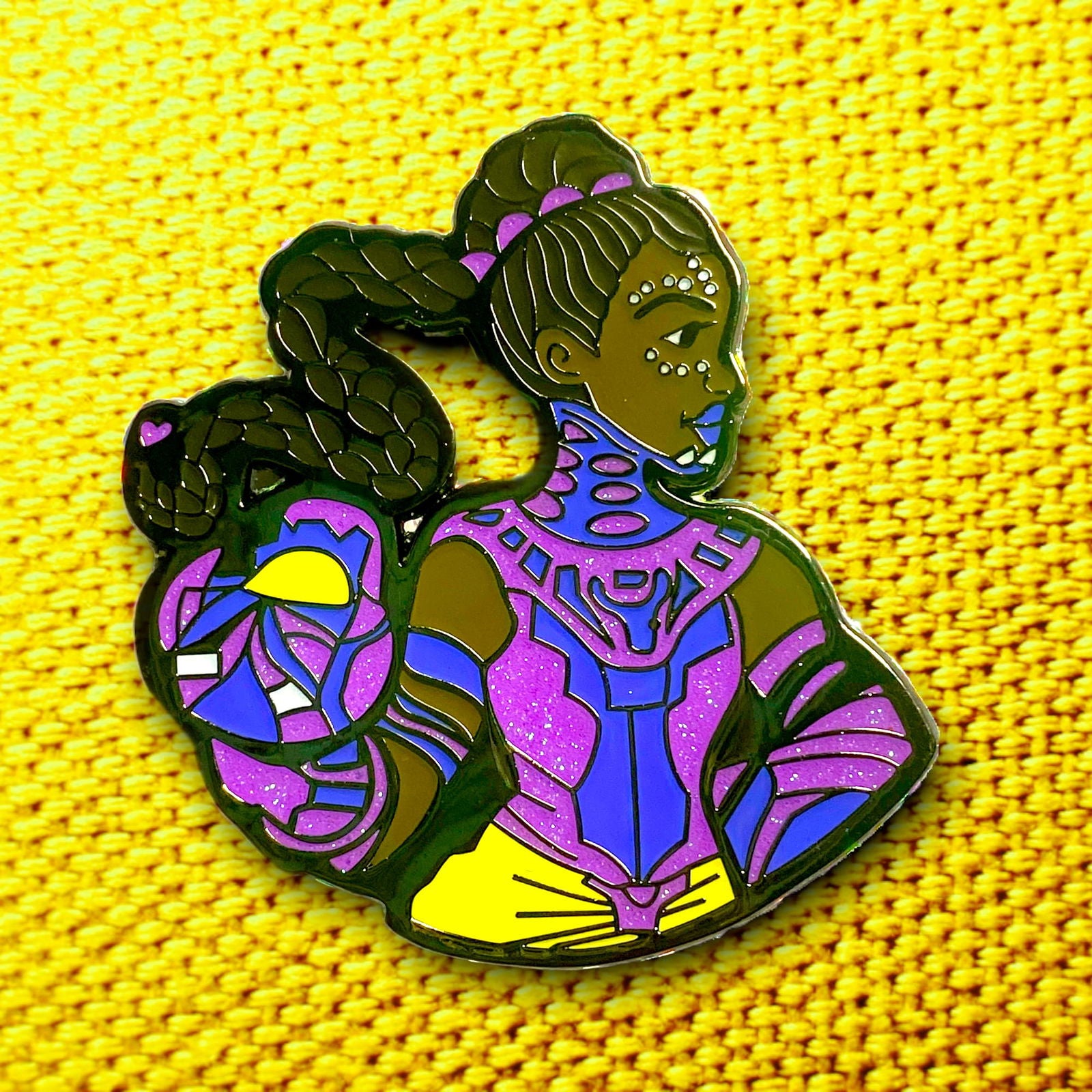 Limited Edition Black Panther Princess Shuri Enamel Pin | Cosmic Medium - CosmicMedium