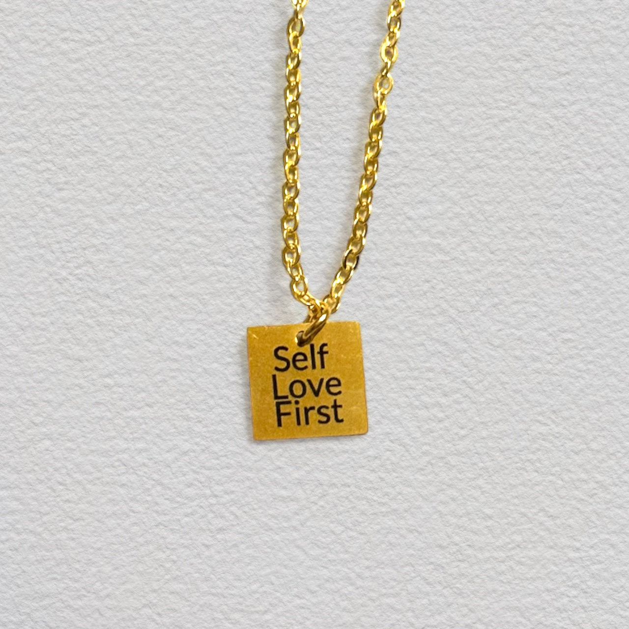 Self Love First Gold Charm Necklace - CosmicMedium