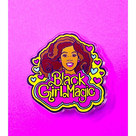 Black Girl Magic Acrylic Pin - CosmicMedium
