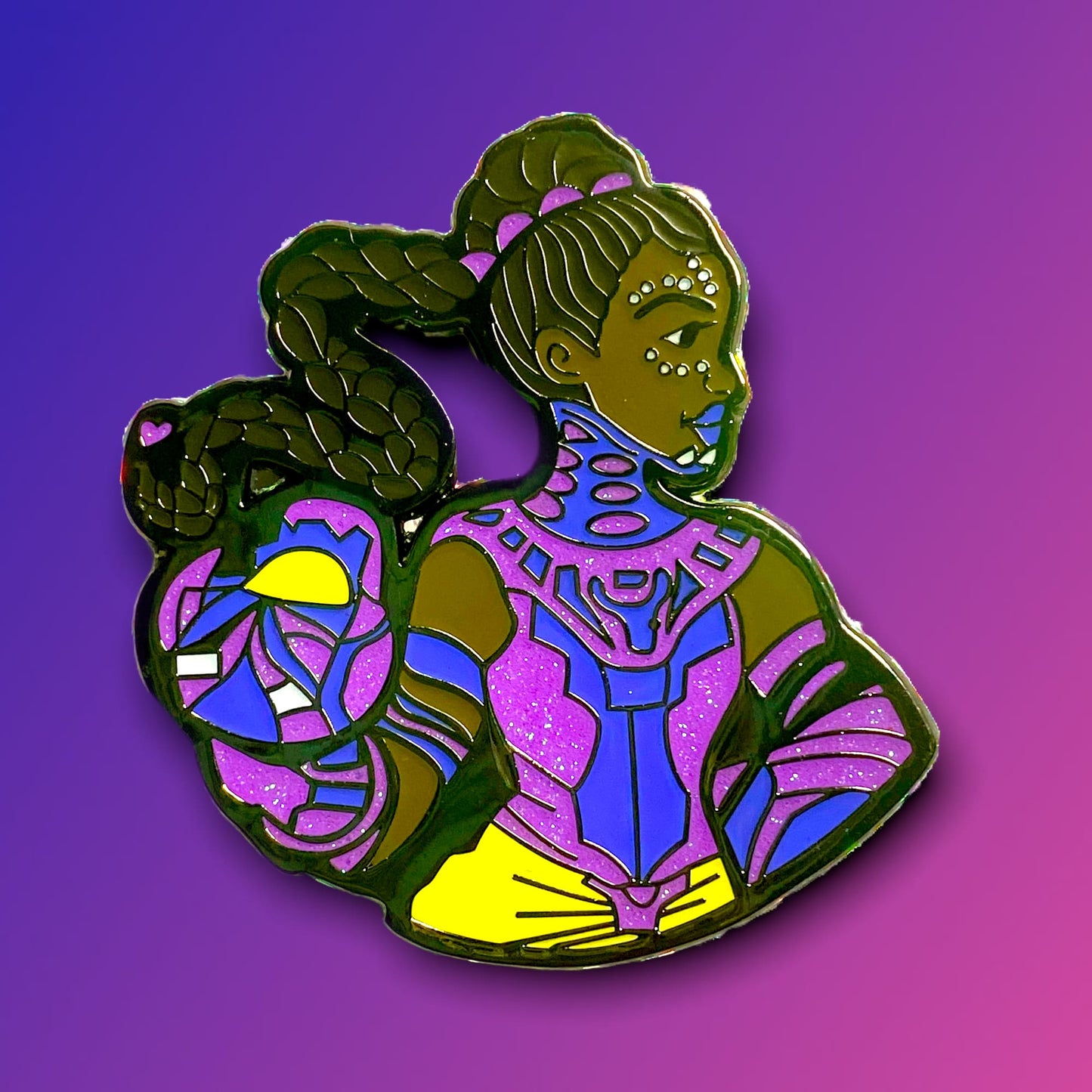 Limited Edition Black Panther Princess Shuri Enamel Pin | Cosmic Medium - CosmicMedium